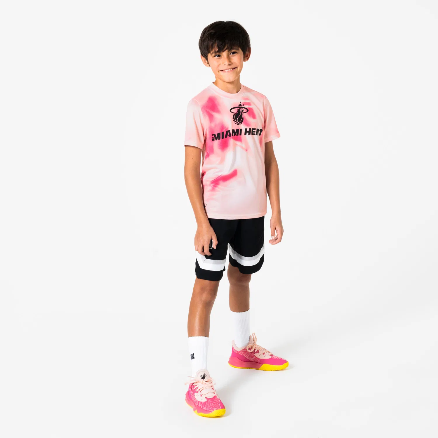 Детская футболка с принтом Miami Heat TS900 Tarmak, Fuchsia — фото 2