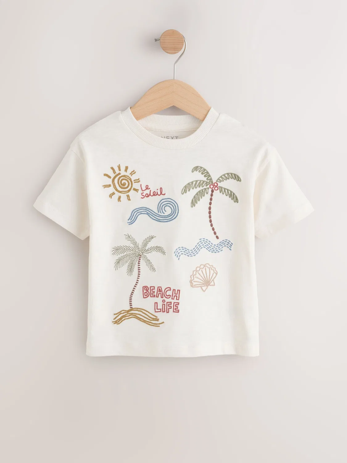 Футболка с аппликацией, Neutral Beach Palms Next, нейтральный