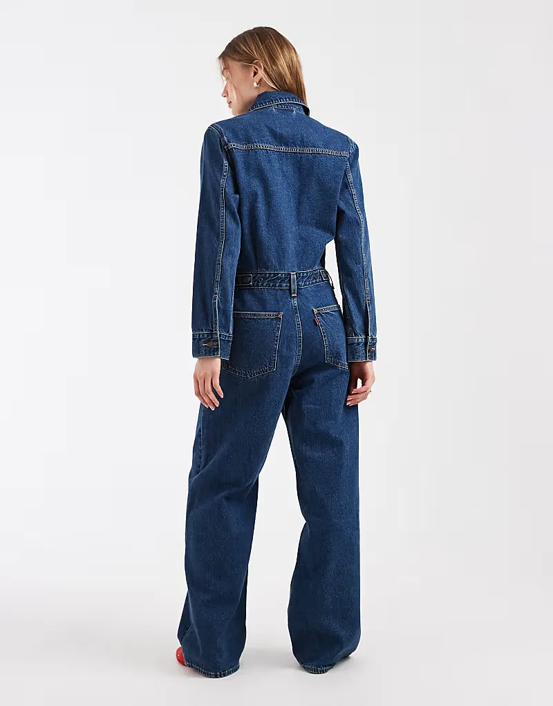 Джинсовый комбинезон Levi's с длинными рукавами, средней степени выния — фото 3