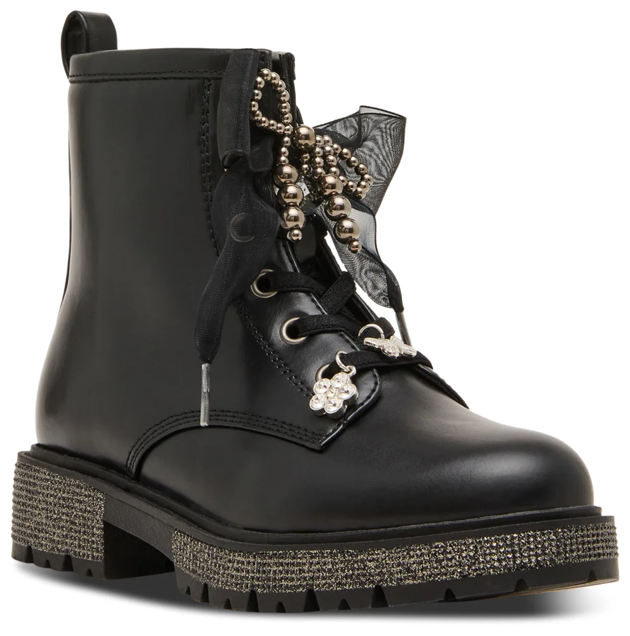 Детские ботинки для девочек с принтом JLUXELLE Steve Madden, Black — фото 2
