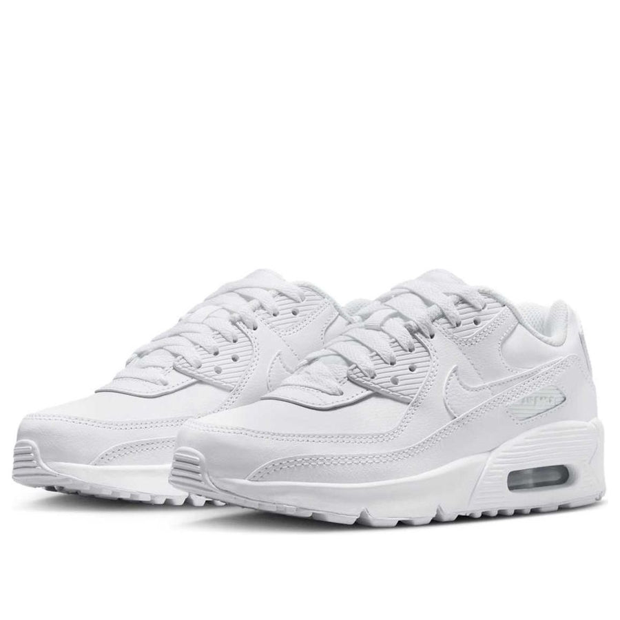 Кроссовки (GS) Nike Air Max 90 LTR 'White Metallic Silver', белый — фото 3