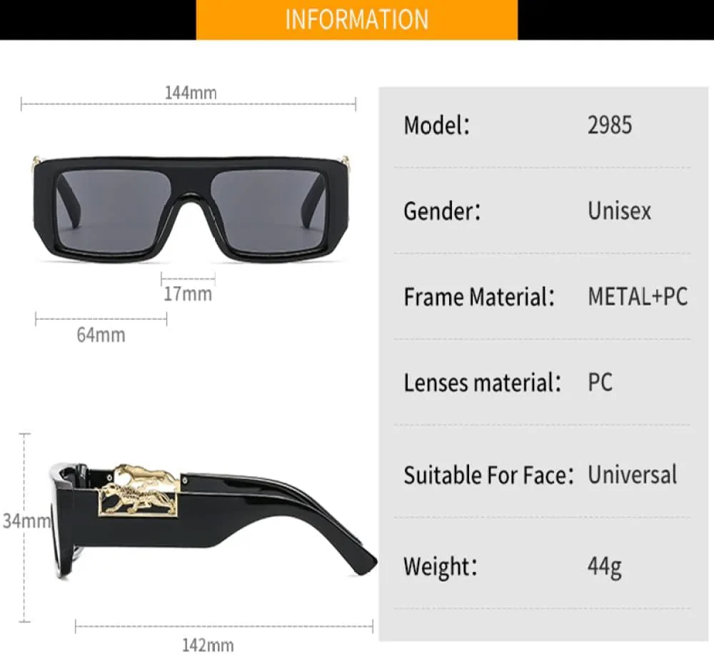 

Модные прямоугольные солнцезащитные очки для женщин и мужчин, градиентные линзы, поликарбонатная оправа, леопардовый принт, защита от ультрафиолета UV400 generic, C5