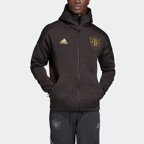Куртка adidas Mufc Zne Hd 3.0 Football Manchester United Hoodie Jacket Men Black, черный — фото 4