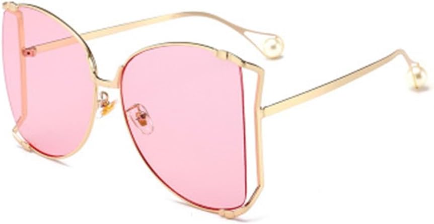 

Солнцезащитные очки в полуободковой оправе большого размера с жемчужными дужками и градиентными линзами, очки-«кошачий глаз», солнцезащитные очки UV400 для женщин VFDHN, C1