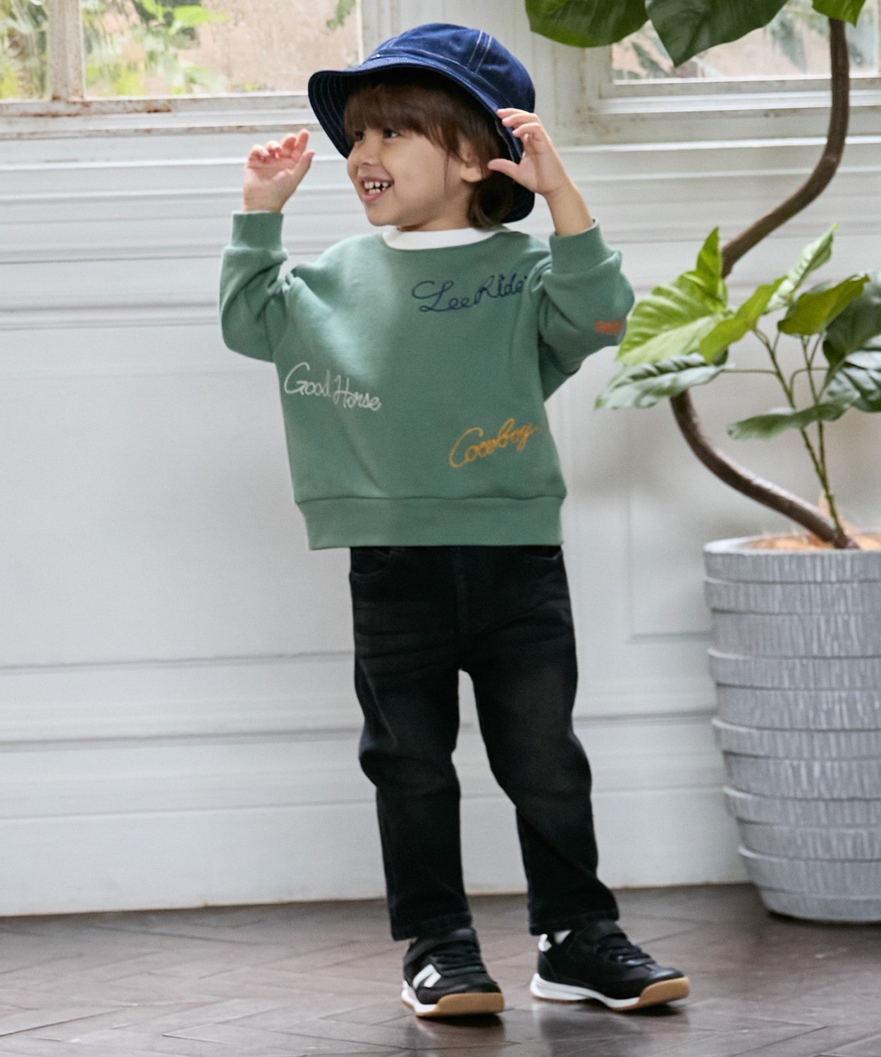Прямые штаны Petit main, Deep Gray