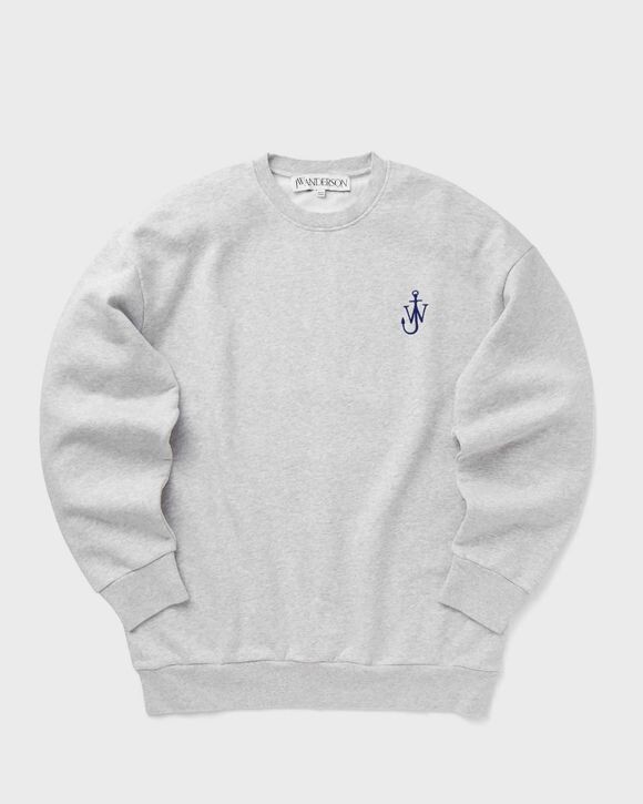 

Толстовка Jw Anderson Anchor Embroidery Back Print Sweatshirt, цвет light grey melange