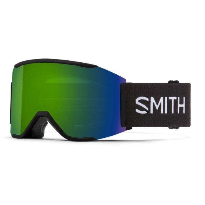 

Очки для сноуборда Squad mag black chromapop sun green mirror Smith