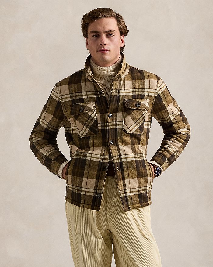 

Клетчатая рубашка-пиджак Polo Ralph Lauren, коричневый