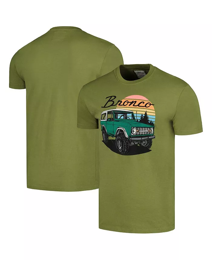 

Мужская футболка Bronco Brass Tacks оливкового цвета American Needle