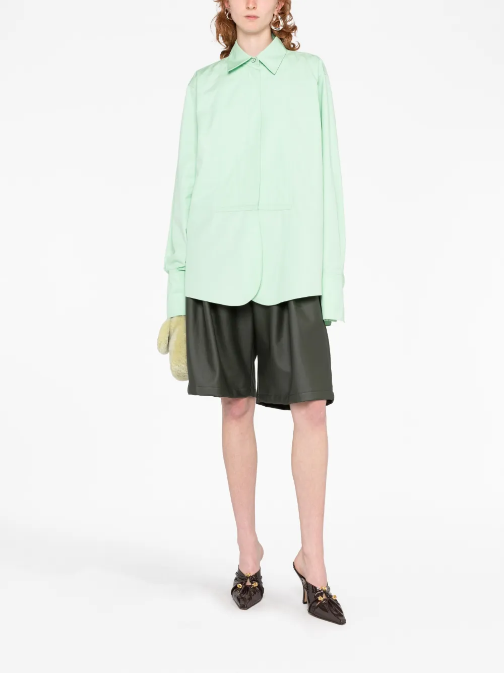 Рубашка с длинными рукавами JIL SANDER, зеленый — фото 2