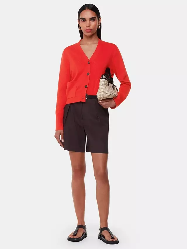 

Кардиган Whistles Leah Pocket Detail, красный