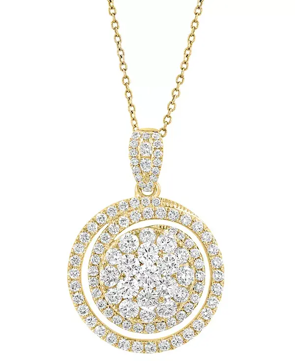 

Ожерелье с подвеской Effy из 18-дюймового винного золота с выращенными в лаборатории бриллиантами (2-5/8 карата) Effy Collection, gold