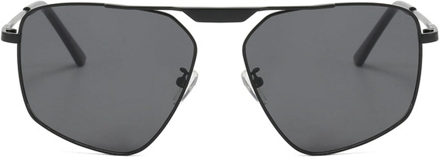 

Классические квадратные солнцезащитные очки для женщин 2025 года, роскошные винтажные многоугольные очки в металлической оправе, защита от ультрафиолета UV400 mincl, Black