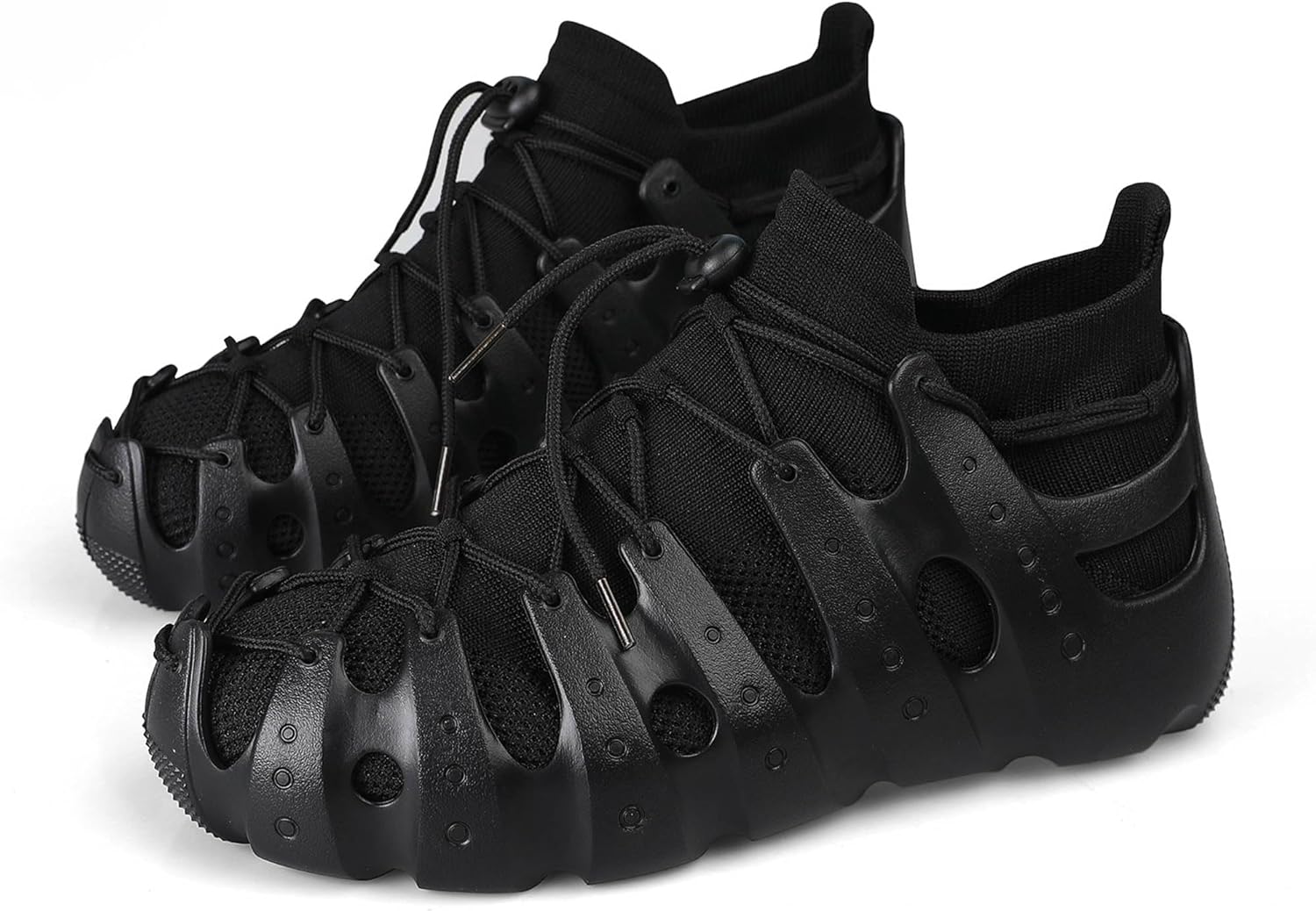 

Мужские и женские летние дышащие нескользящие сандалии, легкие в уходе, для бассейна, спорта, прогулок по саду, повседневной носки, походов и хождения по воде Wurmiuhd, черный