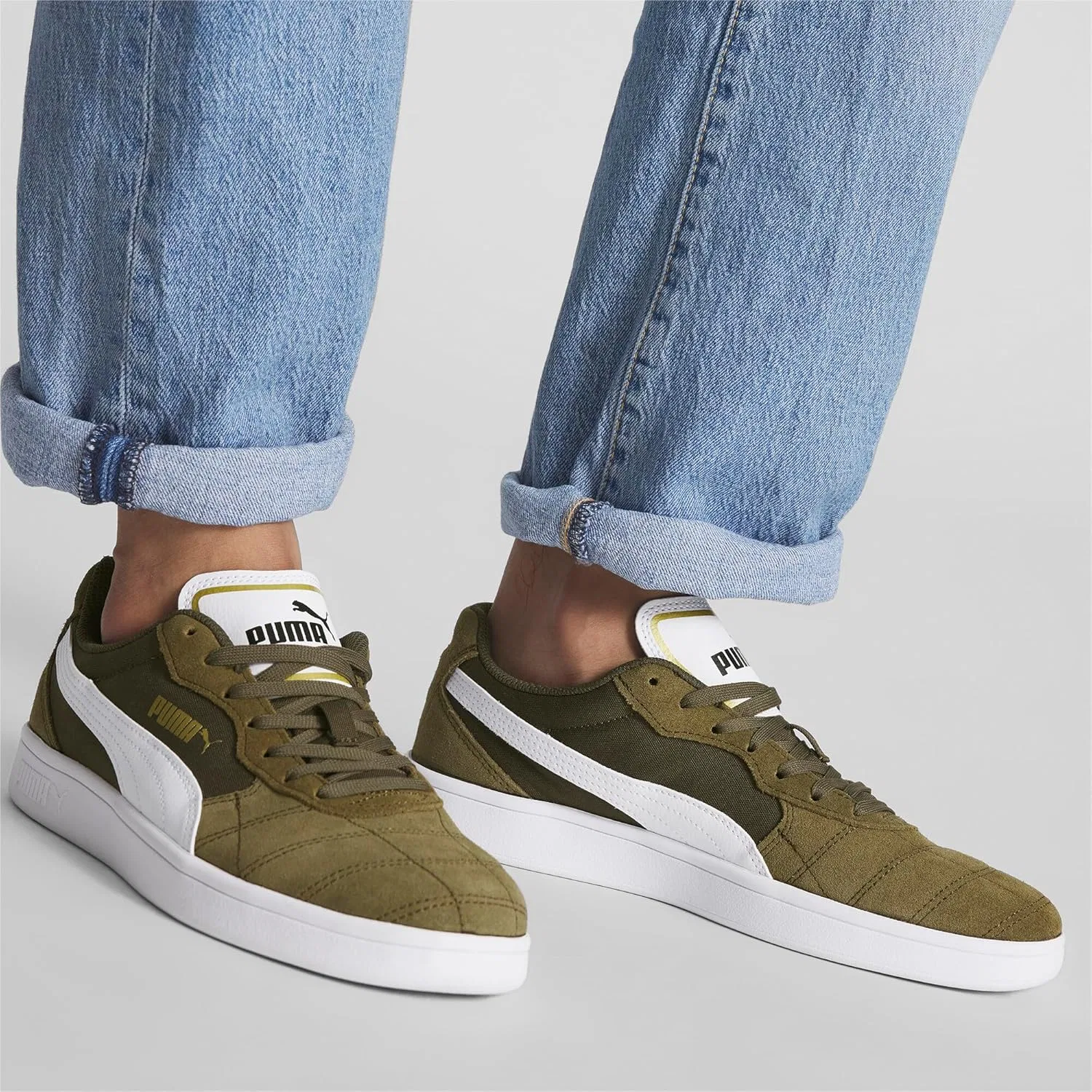 Кроссовки PUMA Unisex Adult Astro Kick Trainers, Forest Night White Gold — фото 2
