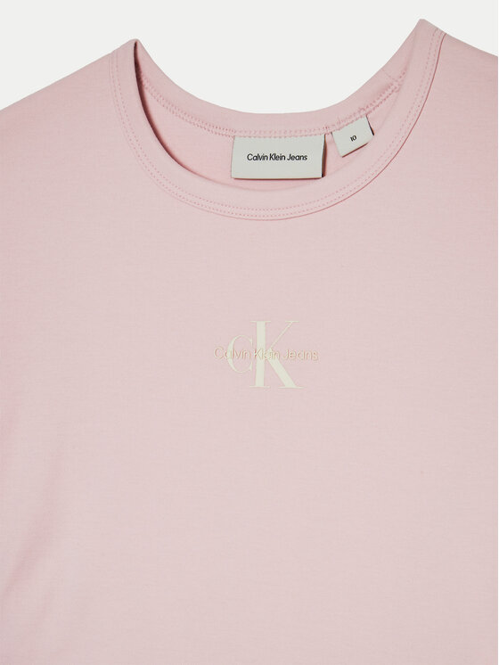 Платье на каждый день свободного кроя Calvin Klein Jeans, розовый — фото 3