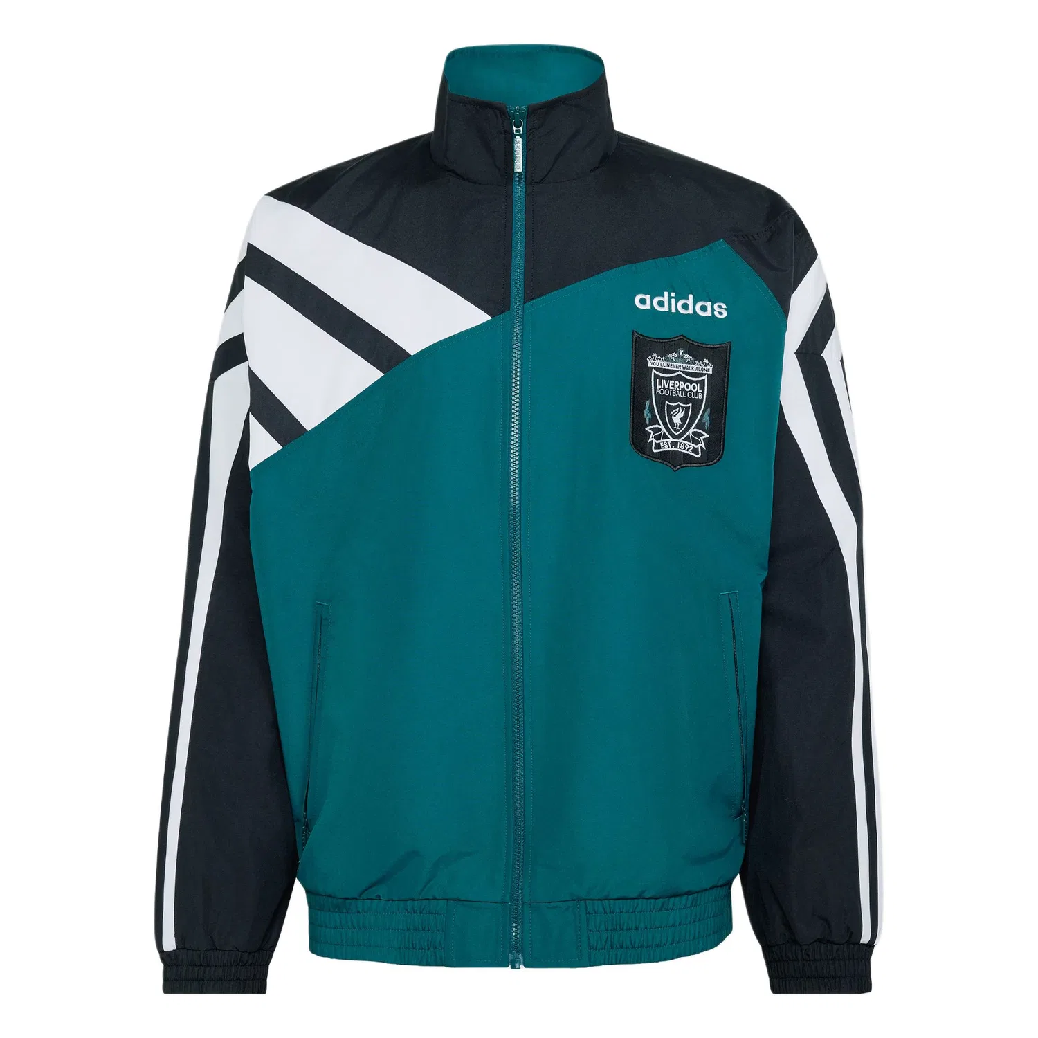 Куртка мужская Noble Green/Black, стойка, умеренная, прочее Adidas