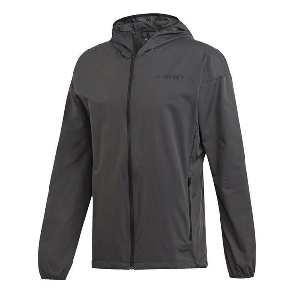 

Куртка adidas Solid Color hooded Casual Training Sports Jacket Gray, серый