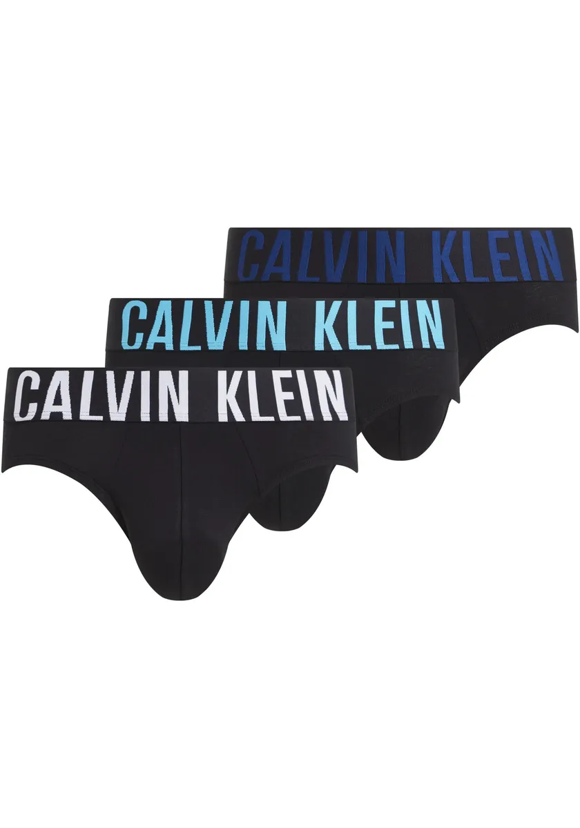 

Calvin Klein Underwear Hipster "HIP BRIEF 3PK" (в упаковке 3 шт.), с эластичным поясом с логотипом, цвет B- Navy Peony, White, Blue Atoll Lg