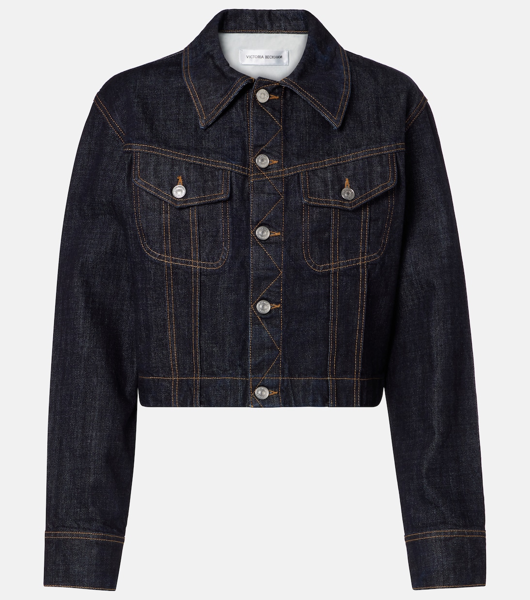 

Короткий джинсовый жакет Victoria Beckham, Indigo Rinse