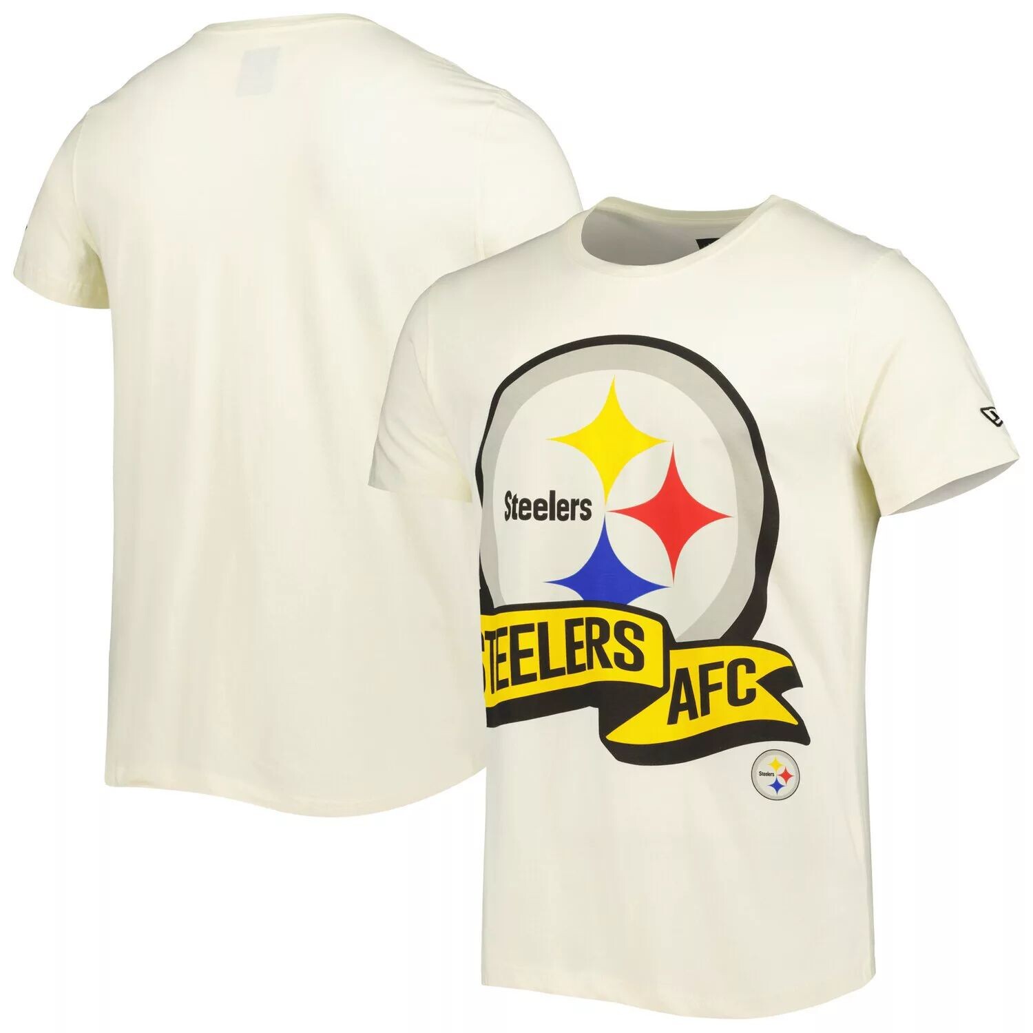 

Мужская кремовая футболка New Era Pittsburgh Steelers Sideline Chrome, Бежевый, Мужская кремовая футболка New Era Pittsburgh Steelers Sideline Chrome