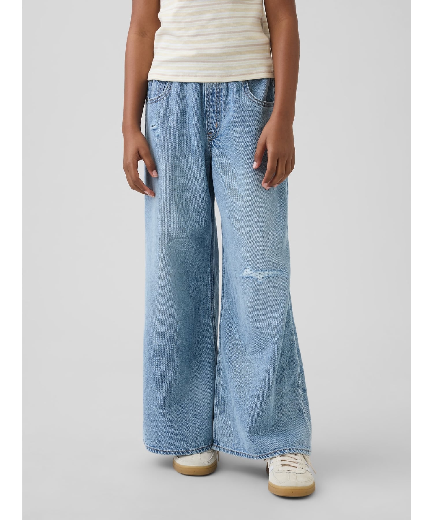 (K) Ультрамягкие джинсы с низкой посадкой и свободным кроем (детские) GAP, MEDIUM_WASH