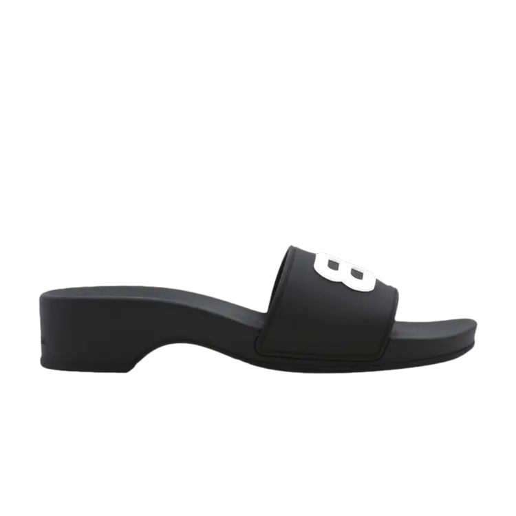 Сандалии Balenciaga Balenciaga Wmns Pool BB Wedge Slide Sandal 'Black', черный