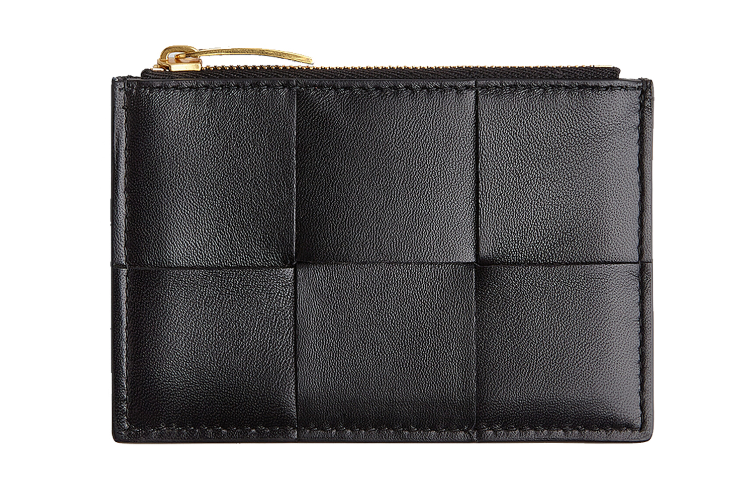 

Кошелёк унисекс чёрный из кожи коровы и овчины Bottega Veneta