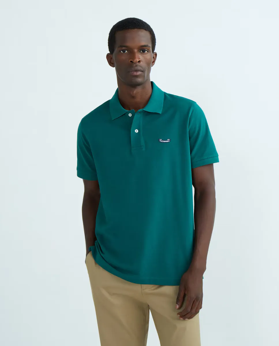 

Мужская рубашка-поло с короткими рукавами и логотипом на груди FACONNABLE, зеленый