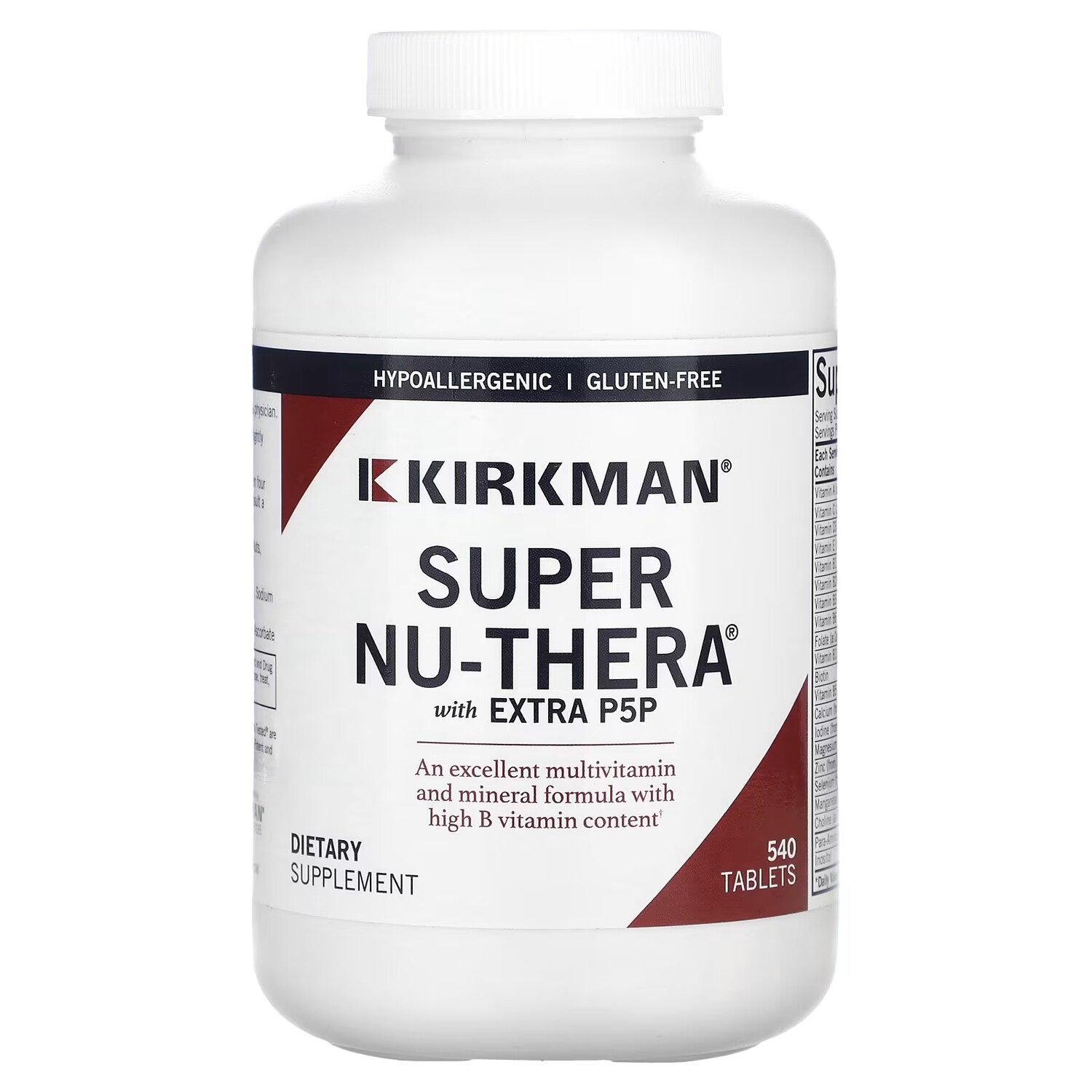 

Добавка Kirkman Labs Super Nu-Thera Extra P-5-P, 540 таблеток