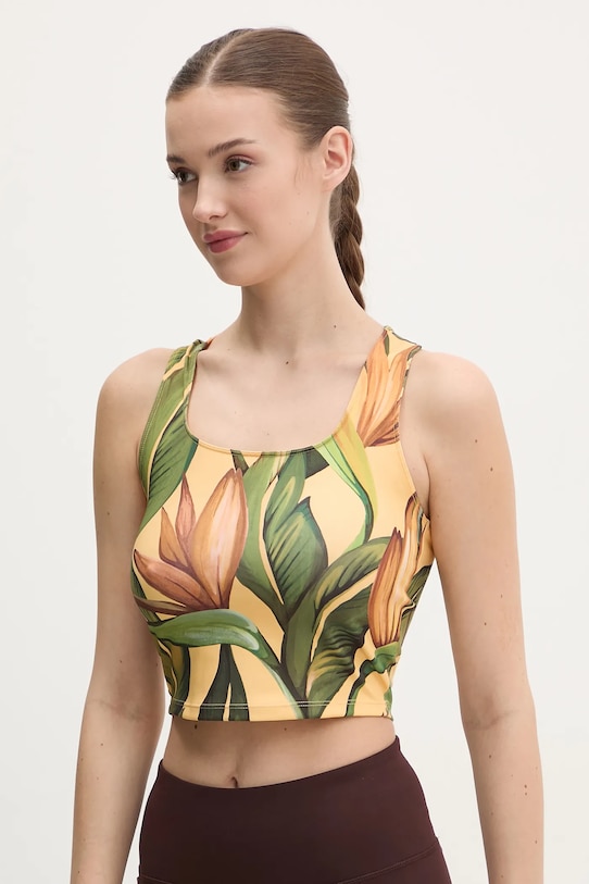 

Топ для тренировок x Farm Rio Adidas Performance, желтый