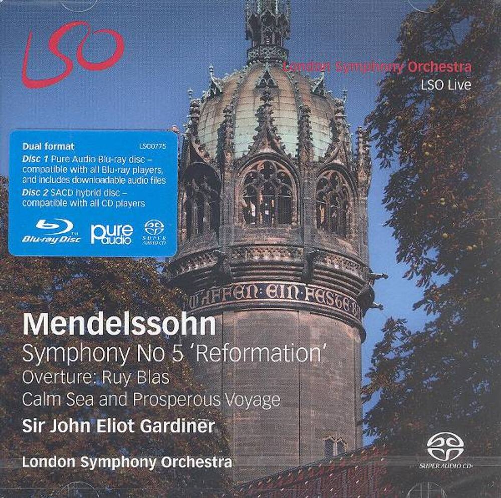 

Диск CD Mendelssohn: Symphony No. 5 & Overtures [SACD Hybrid, Bluray Audio, Import] - Felix Mendelssohn, Sir John Eliot Gardiner, The London Symphony Orchestra