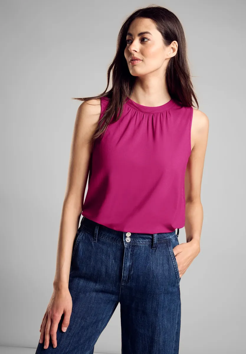 

Топ с ремешком STREET ONE из мягкой смеси материалов, цвет Magnolia Pink
