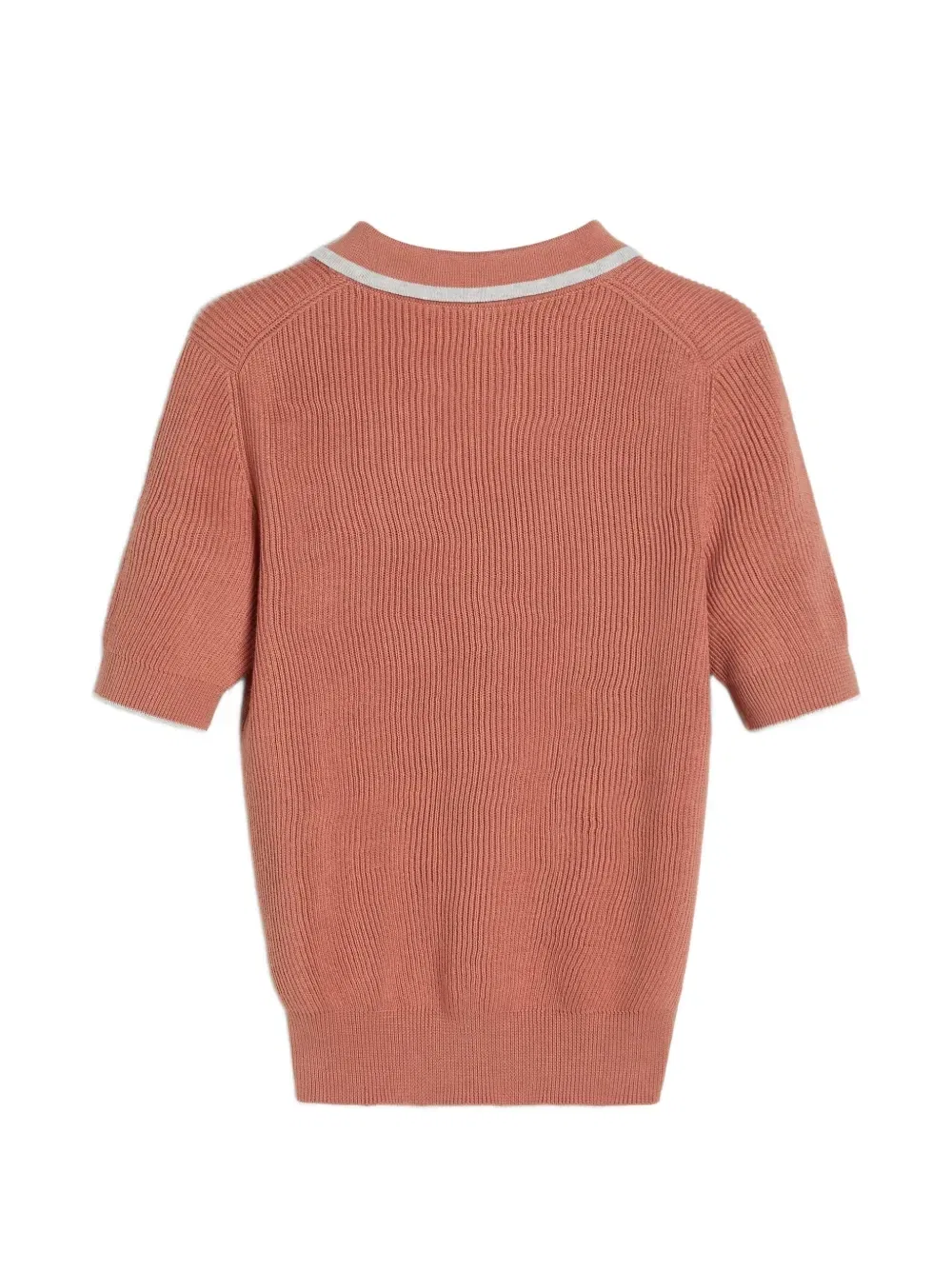 Рубашка поло English в рубчик с логотипом Brunello Cucinelli Kids, красный — фото 2