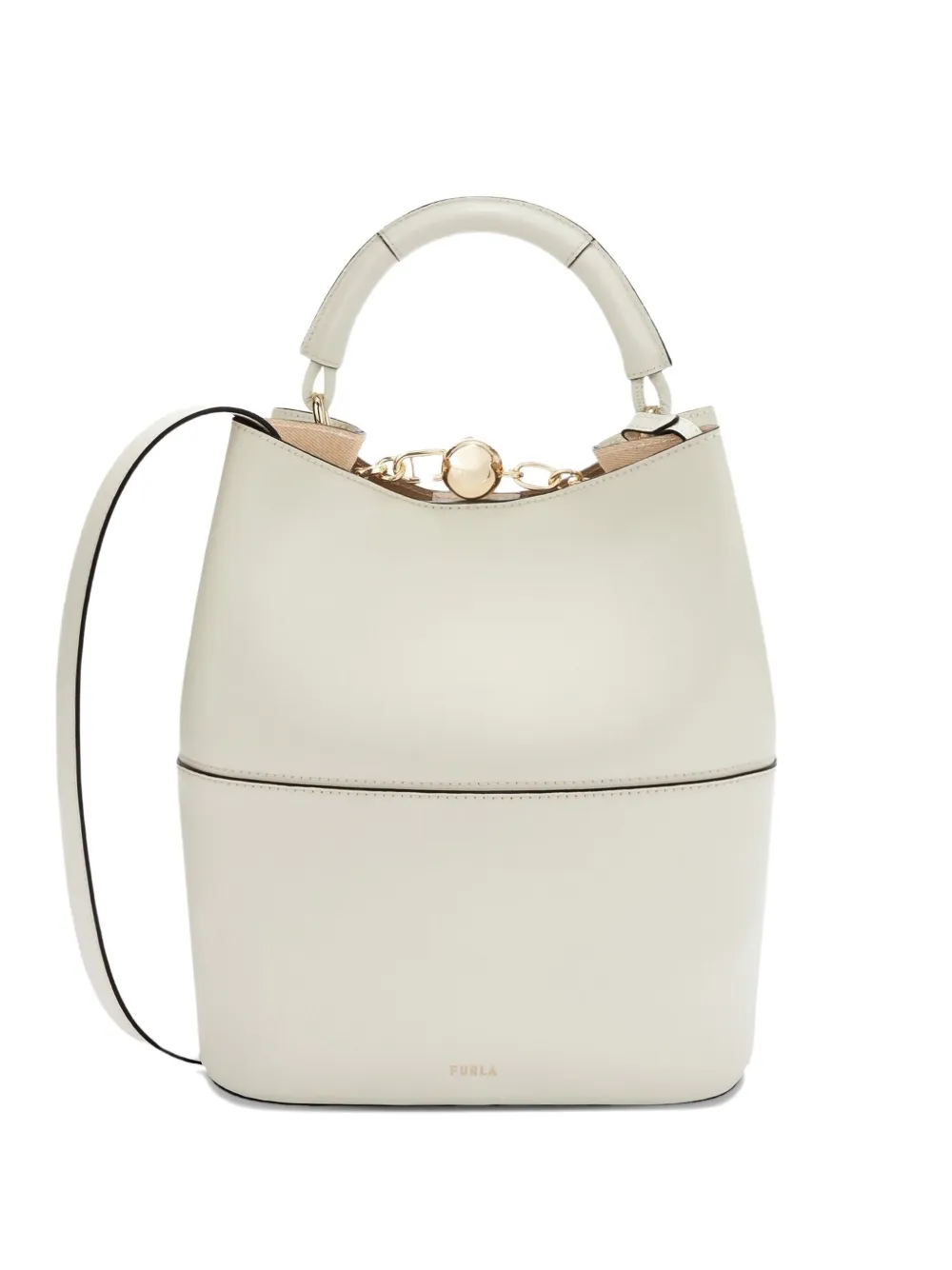 

Сумка-ведро Sfera с пряжкой-логотипом Furla, белый