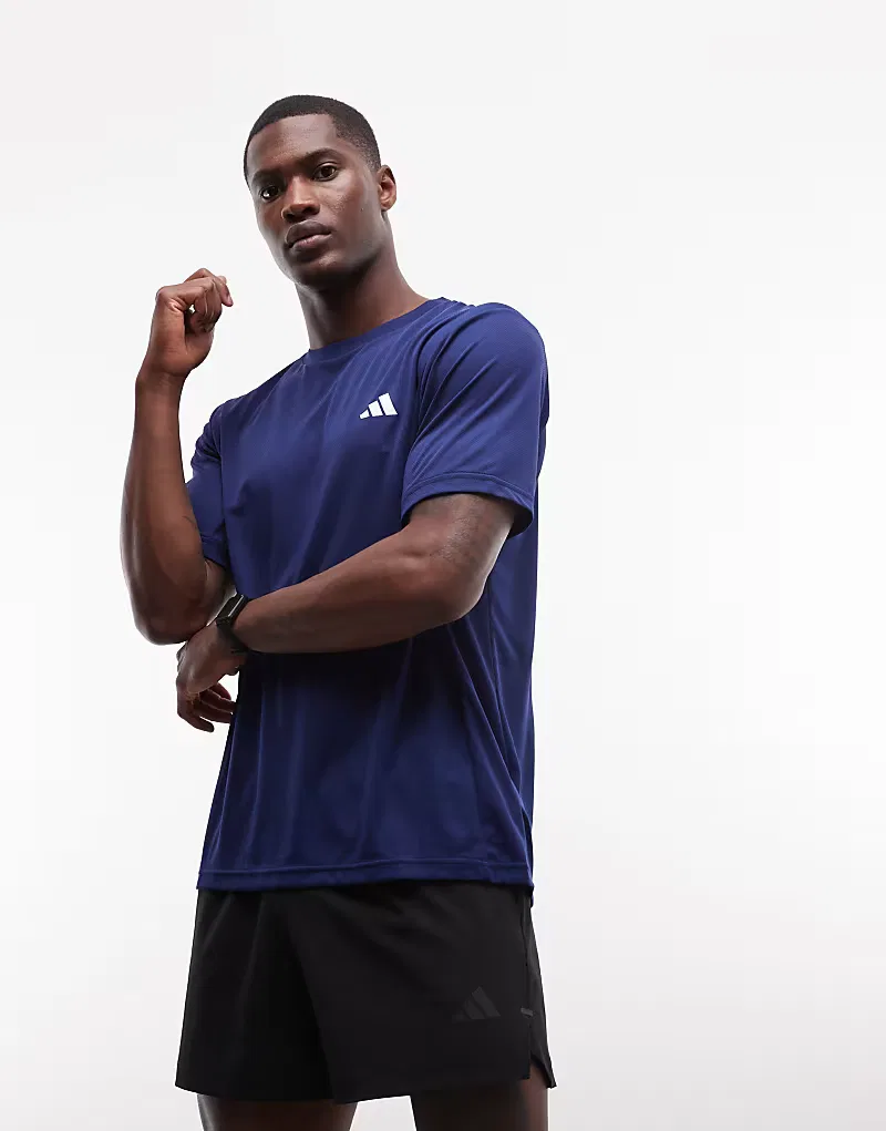 Футболка Adidas performance Workout essentials, темно-синяя