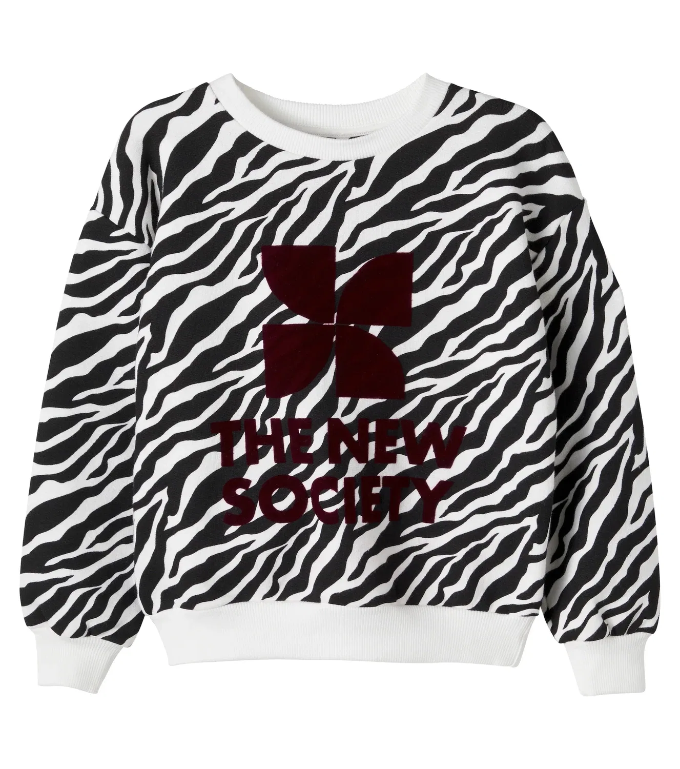 Свитшот с принтом Zebra Print The New Society, черный