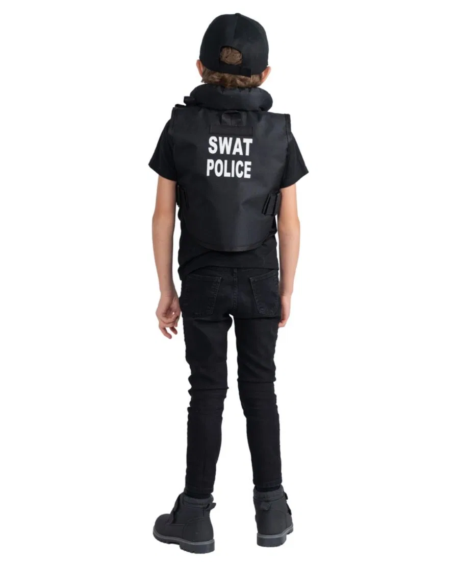 Костюм SWAT Vest and Cap Set Dress Up America, Black — фото 2