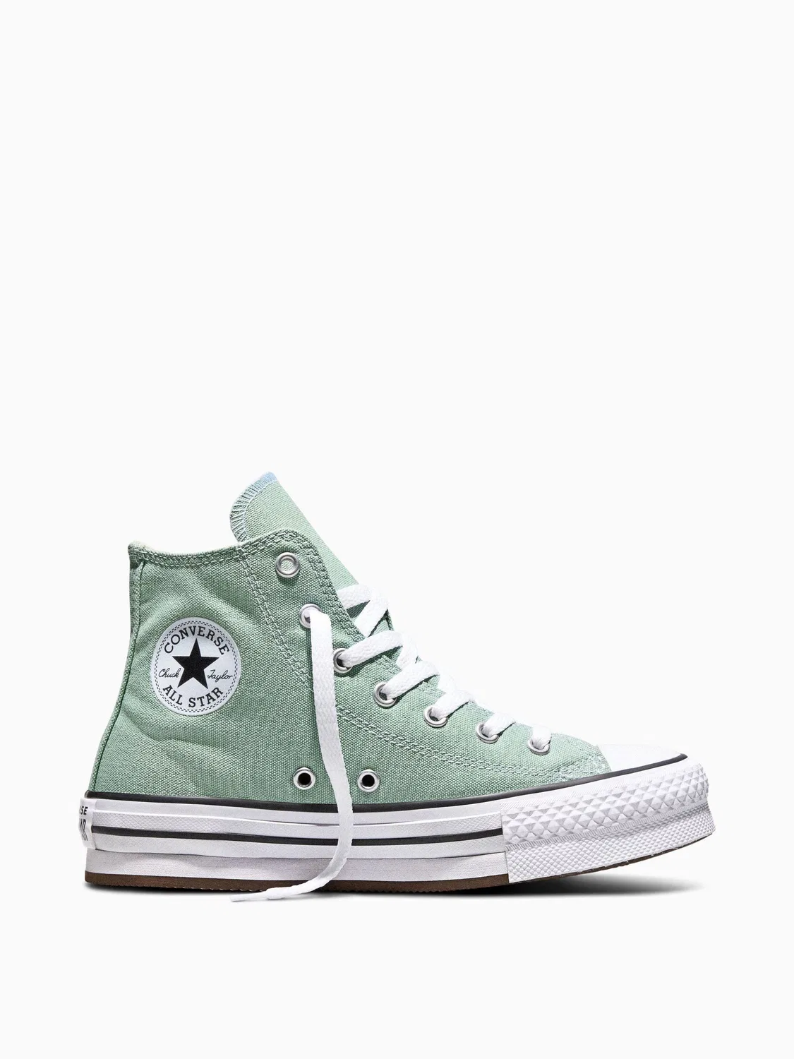 Кроссовки высокие платформа Converse Chuck Taylor EVA Lift, зеленые