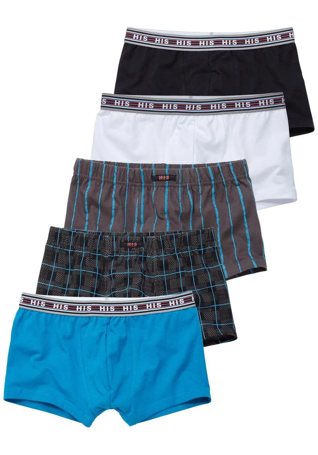 Детские боксеры с принтом H.I.S, Bunt Schwarz Blau