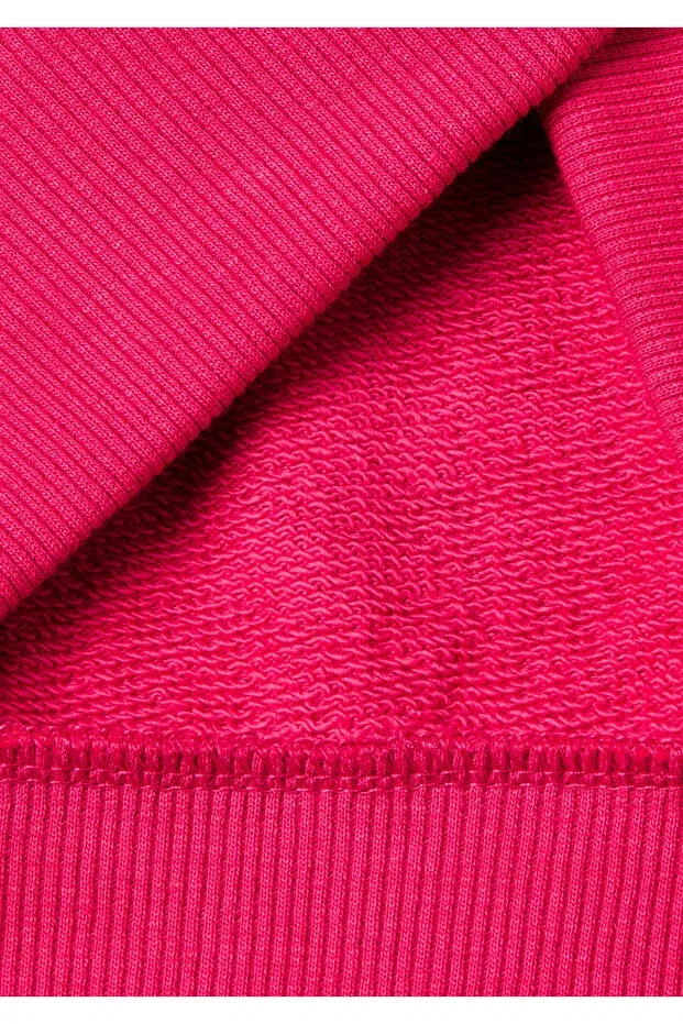 Детские свитшот для девочек с принтом Glitter Logo United Colors Of Benetton, Dark Pink — фото 3