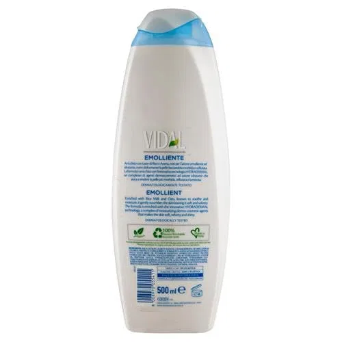 Гель для душа Vidal Bagnodoccia Milk & Cream с рисовым молоком и овсом, 500 мл, 12 шт, Beni Culinari — фото 4