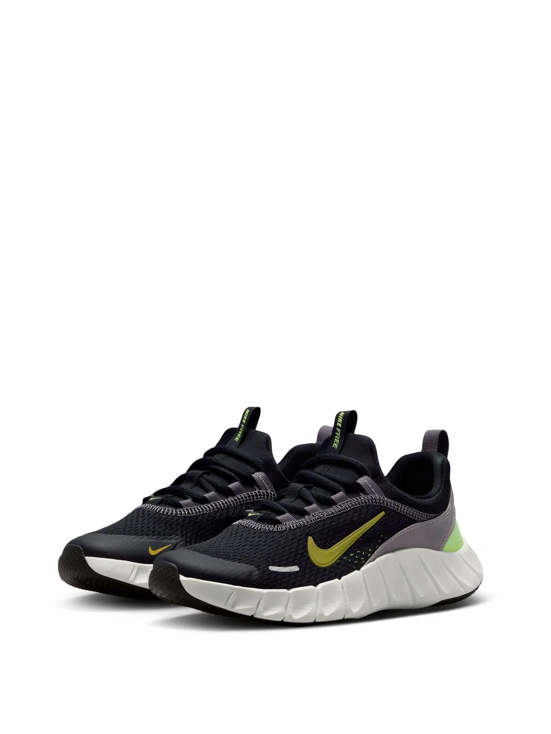 Кроссовки беговые Free Ride Nike, черно-зеленый — фото 2