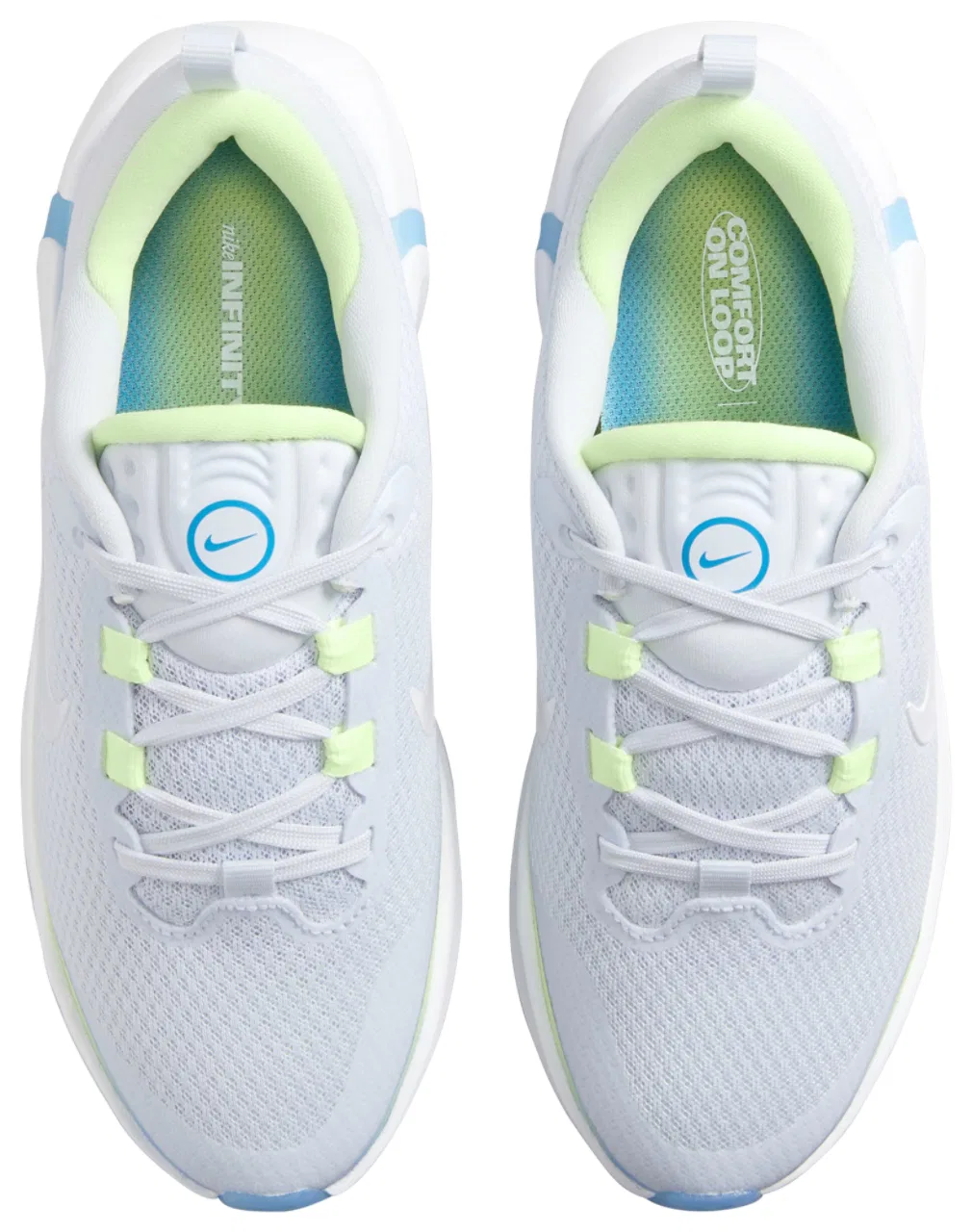 Беговые кроссовки для мальчиков Nike Kidfinity, цвет Football Grey/White/Barely Volt — фото 4