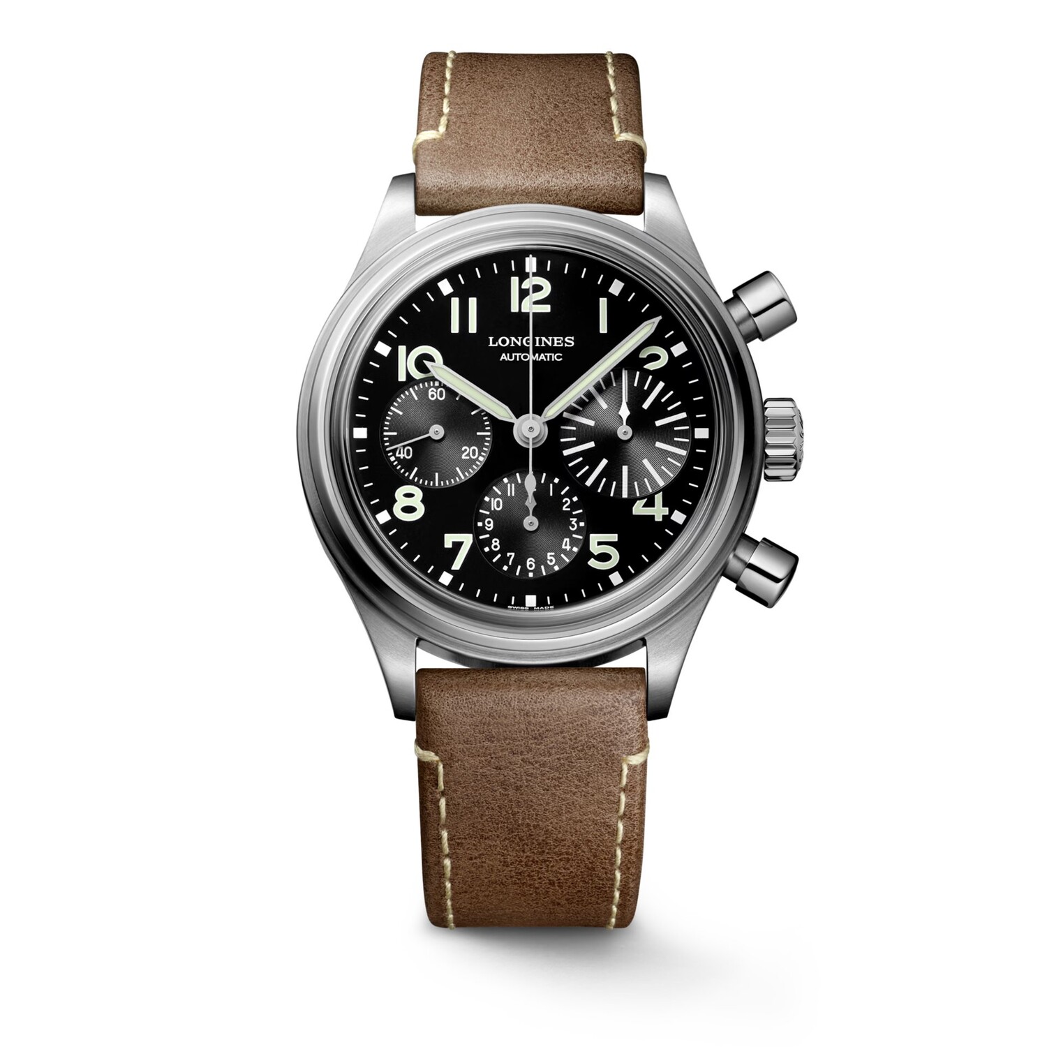 

Часы мужские Longines Avigation Bigeye L28164532, 41 мм, нержавеющая сталь