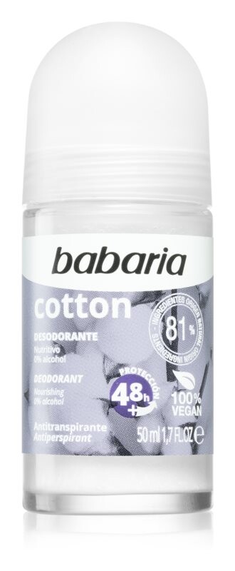

Питательный шариковый антиперспирант Babaria Deodorant Cotton