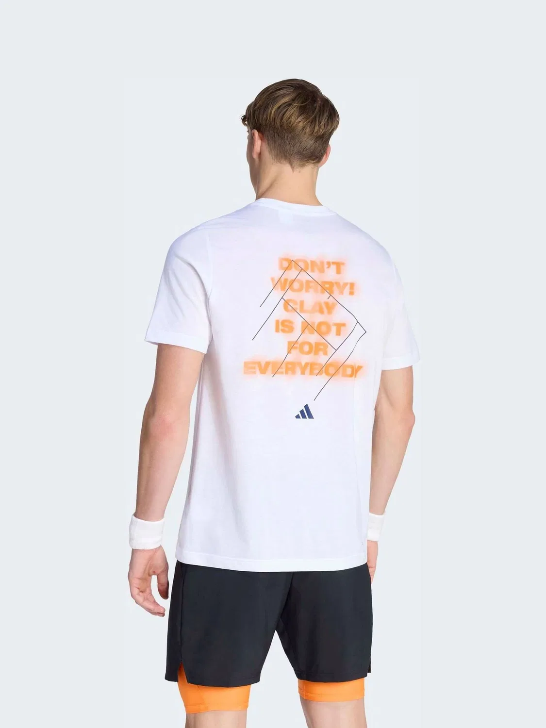 Футболка с графическим принтом Clay adidas, белый — фото 2