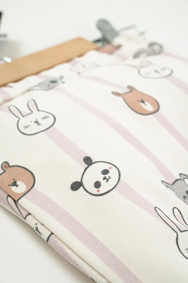 Детский комплект одежды для новорожденных хлопковый с принтом кролика Neu Kids, Ecru — фото 3