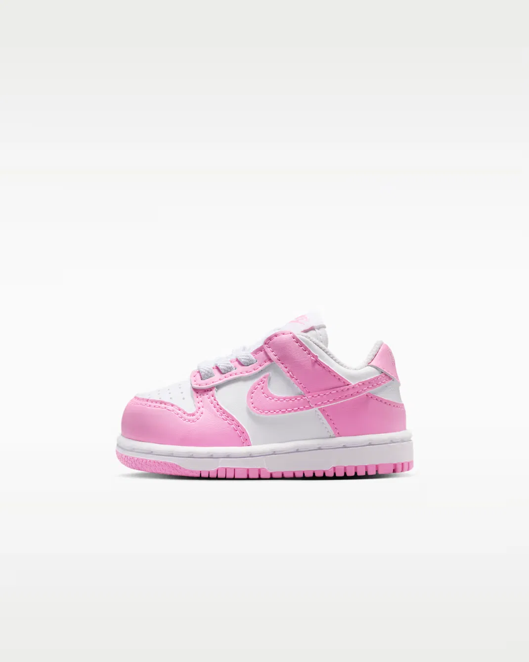 Детская/подростковая обувь Nike Dunk Low, White/White/White/Pink Rise