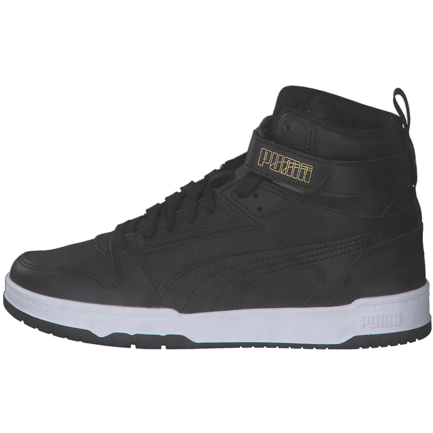 Детские кроссовки с закрытой липучкой RBD Game Jr Puma, Schwarz Gold — фото 2